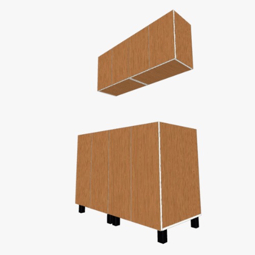 Vista 3d Gabinetes de Cocina