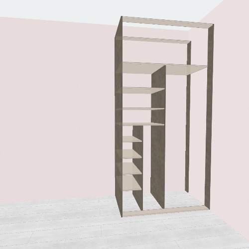 Встроенный шкаф Free 3D furniture designs and blueprints from Flatma Community