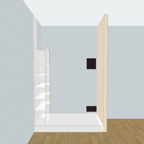 Встроенный шкаф, распашные двери Free 3D furniture designs and blueprints from Flatma Community