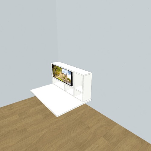 Wall mounted computer table