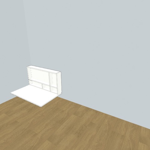 Wall mounted computer table