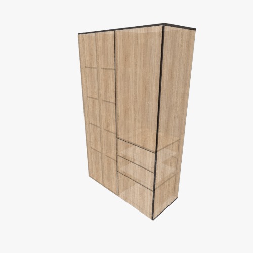 Wardrobe with 3 Partitions